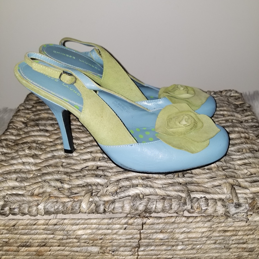 Sz 7.5 M Chinese Laundry CARRIE leather upper heel